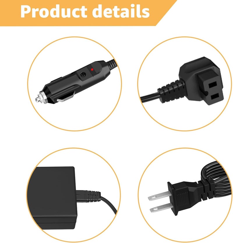 Norward Power Cord Compatible with Alpicool, Bodega, Euhomy, BougeRV, ARB, ICECO, Setpower, JoyTutus, Cooler Power Cord for Most AC/DC Adapter Car Refrigerators﻿ ﻿ - Image 4
